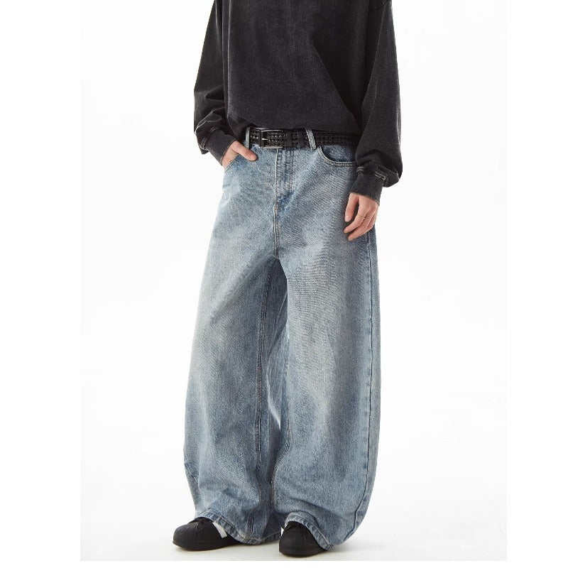 Retro Straight Jeans Loose High Waist Slimming