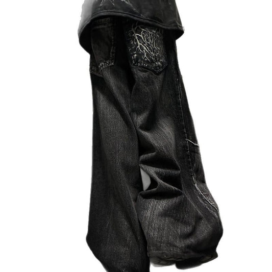 Jeans High Street Spider Embroidery Patch