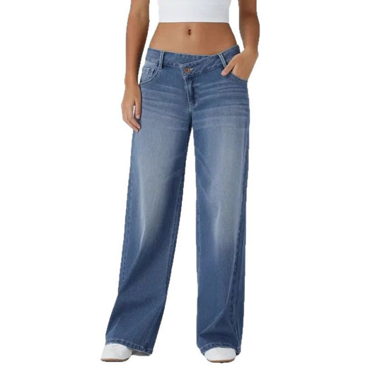 European And American Ladies Special High Waist Straight Jeans