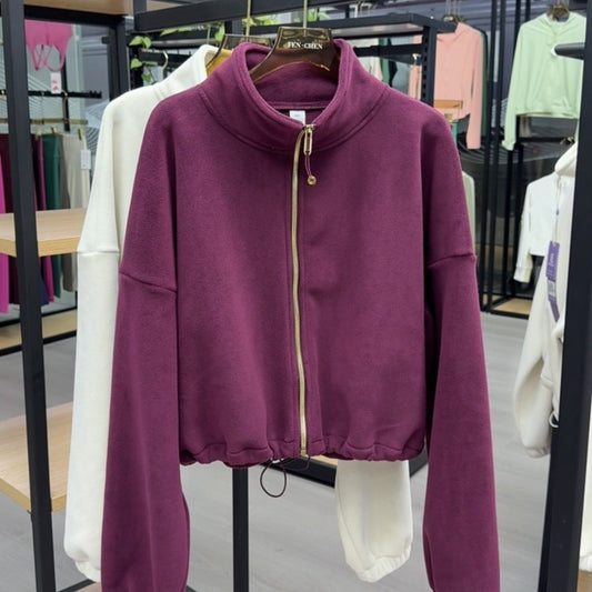 Corduroy Sports Thermal Drawstring Fleece Loose Windproof Padded Hoodie