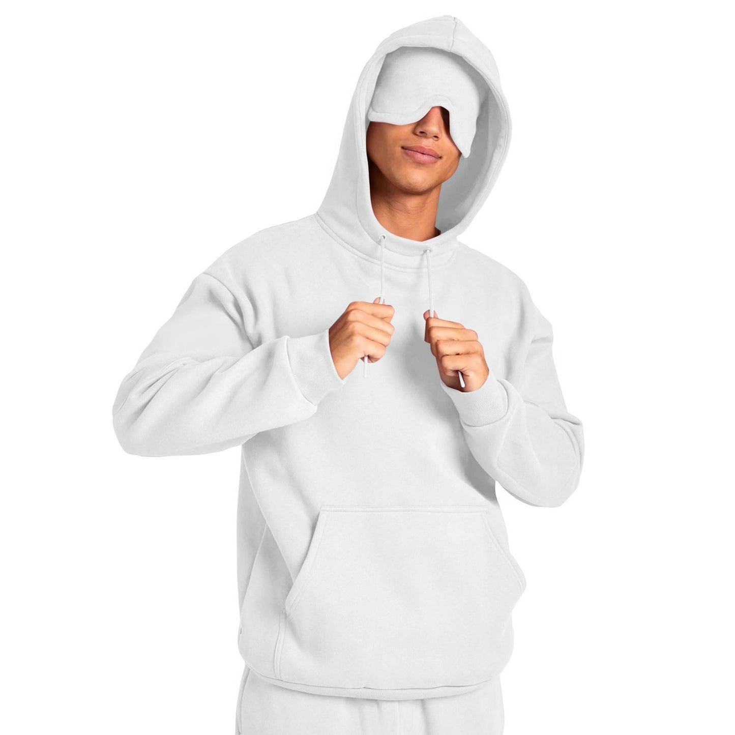 Mens Casual Sport Hoodie With An Eye Mask