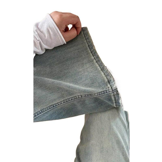 Light Blue Wide-Leg Denim Jeans For Women Spring Summer New Arrival