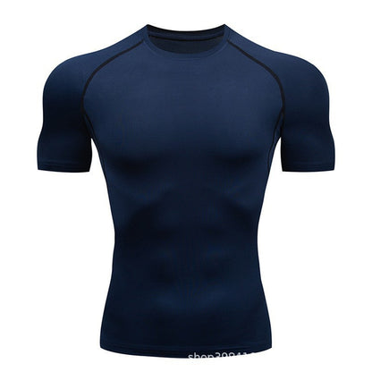 Mens Basketball & Soccer Compression Quick-Dry Top In White And Red