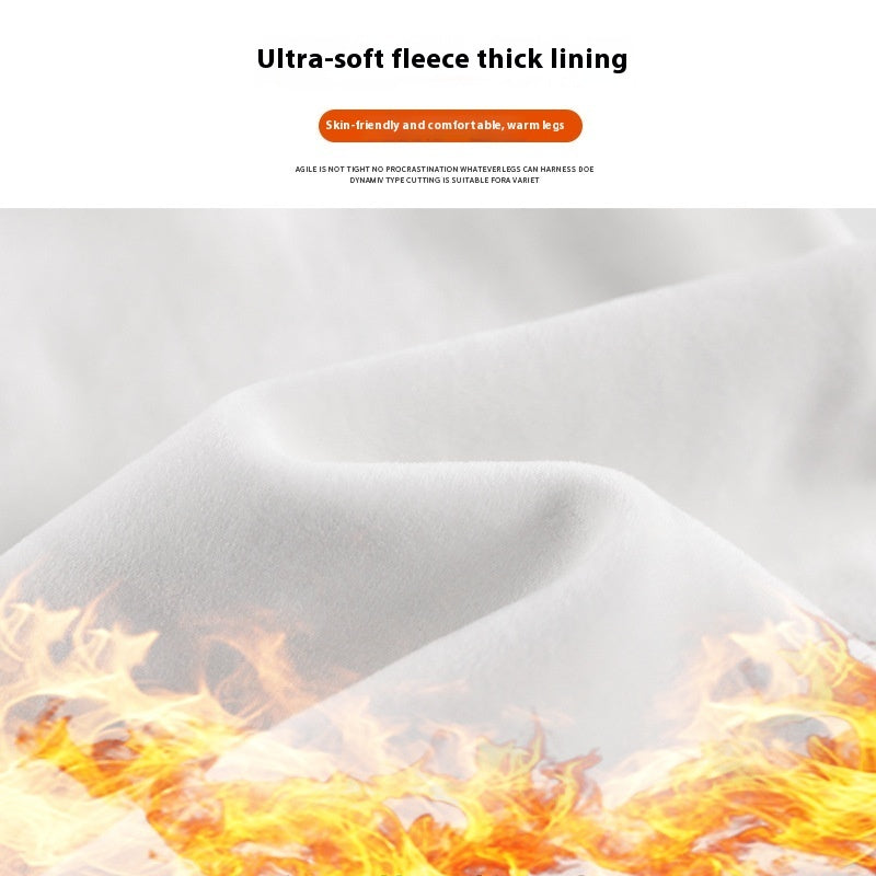 Fleece-lined Slightly Flared Sports Pants Female Spring And Autumn High Waist Slimming