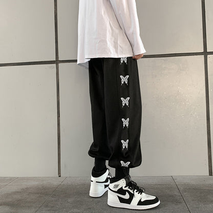 Personality Print Bouquet Foot Casual Pants