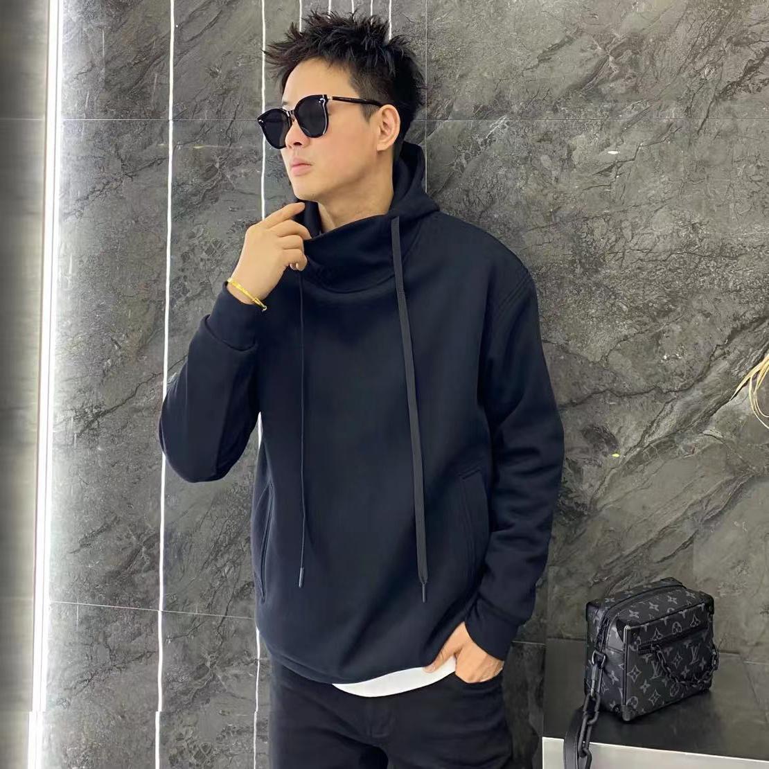 Turtleneck Hooded Sweater Men's Casual Loose Jacket Top