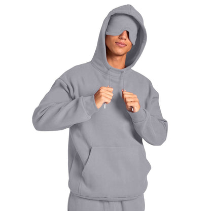 Mens Casual Sport Hoodie With An Eye Mask