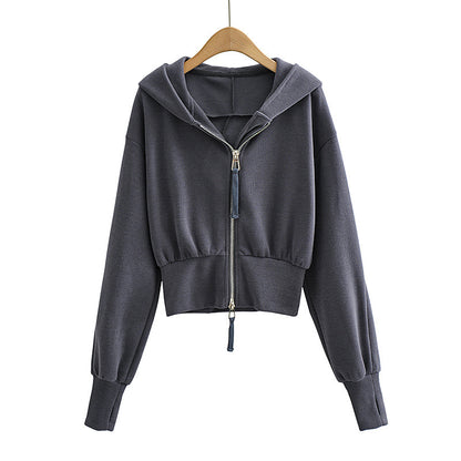 European And American Street Sports Fashion Casual Double Zip Patchwork Hoodie