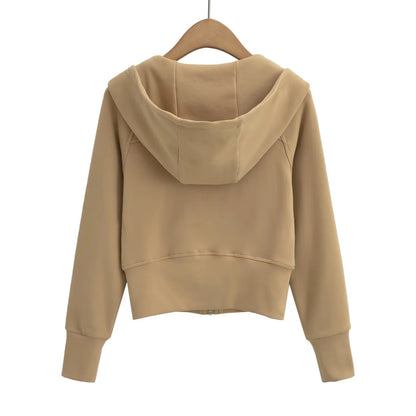 Women's American Street Sports Slim Version Hoodie Coat