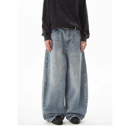 Retro Straight Jeans Loose High Waist Slimming