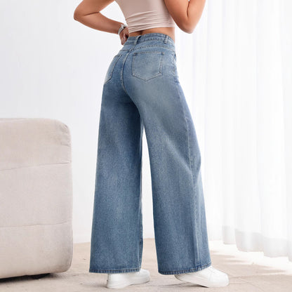 Women's American-style Retro Wide Leg Jeans