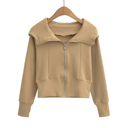 Women's American Street Sports Slim Version Hoodie Coat