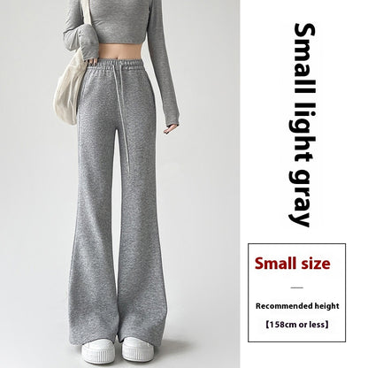 Fleece-lined Slightly Flared Sports Pants Female Spring And Autumn High Waist Slimming