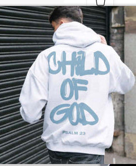 Plain Letters New Printed UNISEX Off-the-shoulder Sleeves Brushed Hoodie