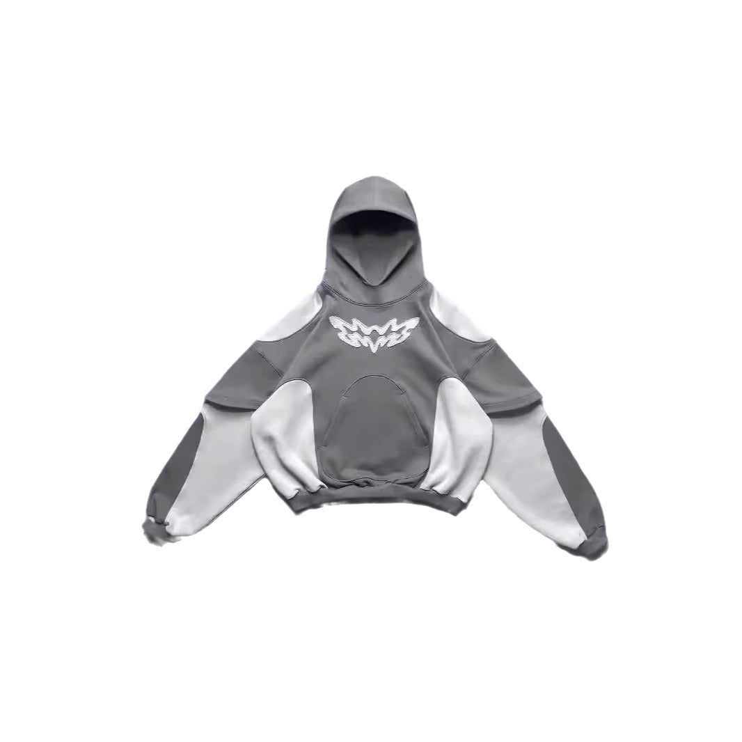 American Style Y2g Retro Contrast Color Street Trend Hoodie