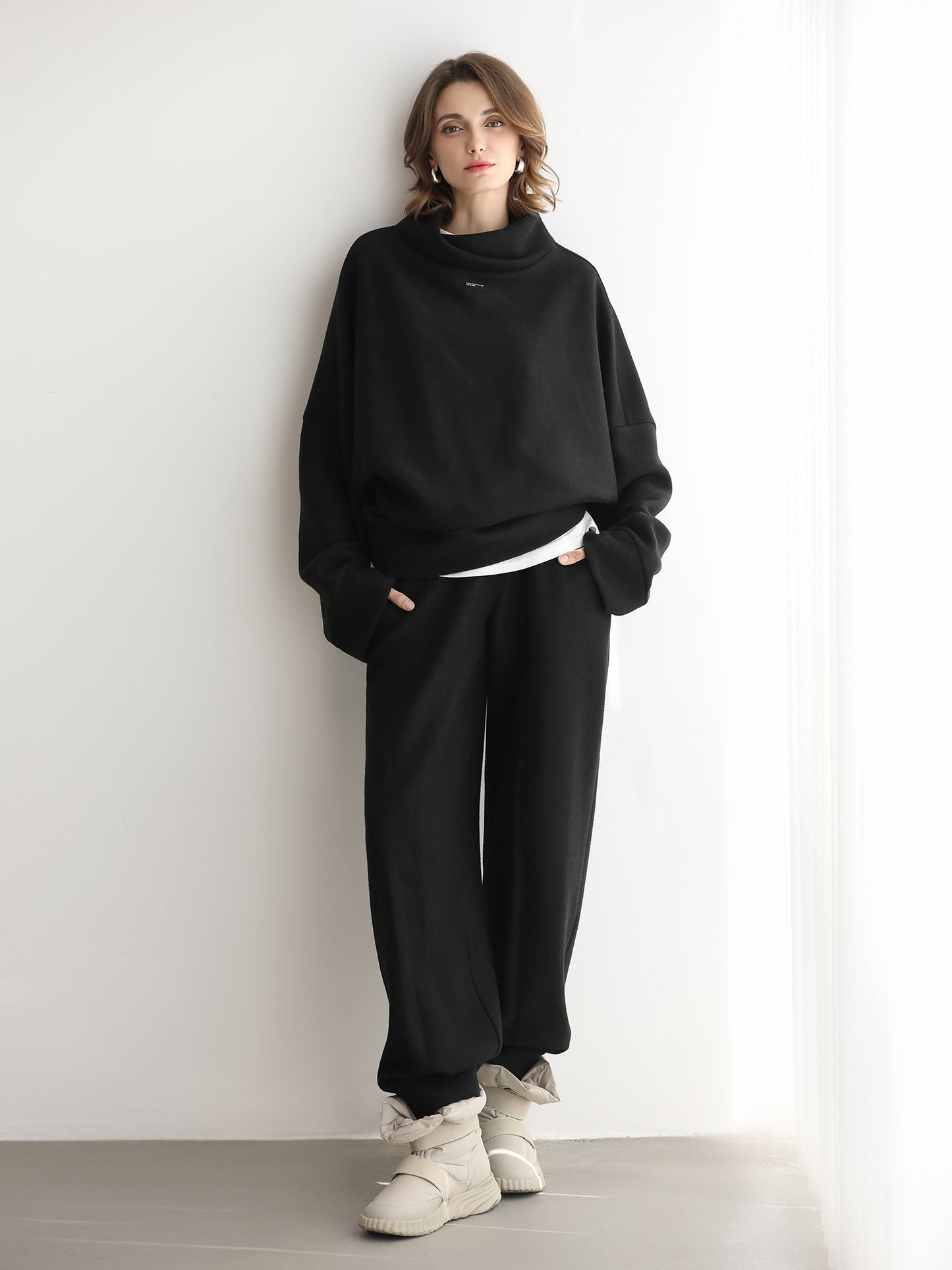 Stylish Versatile Casual Sportswear Hoodie Two-piece Set