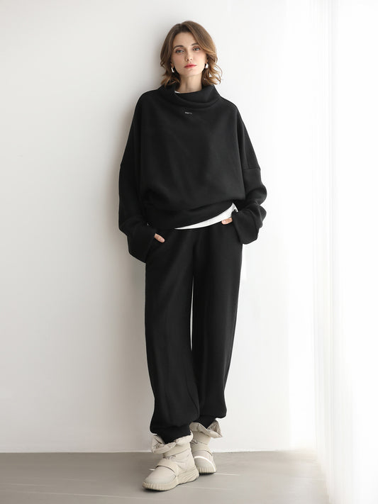 Stylish Versatile Casual Sportswear Hoodie Two-piece Set