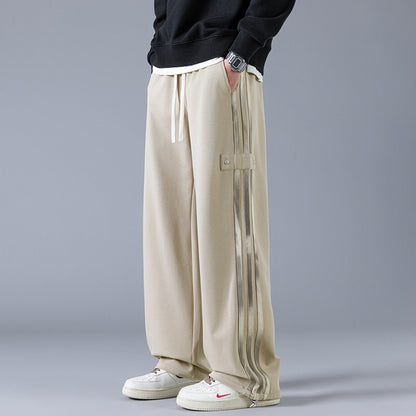 Mens Three-Stripe Sweatpants Spring American High-Street Style Joggers