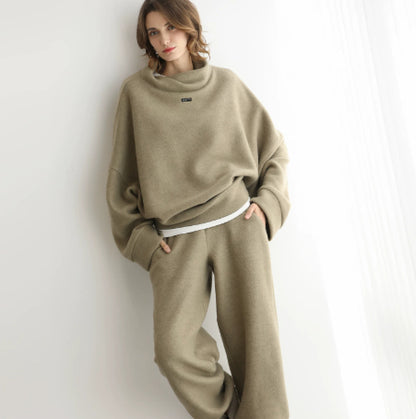 Stylish Versatile Casual Sportswear Hoodie Two-piece Set