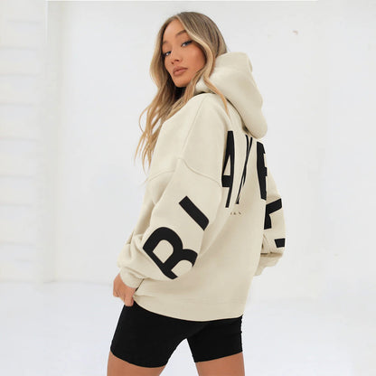 Fashionable UNISEX Printed Thickened Versatile Long-Sleeve Loose-Fit Hoodie