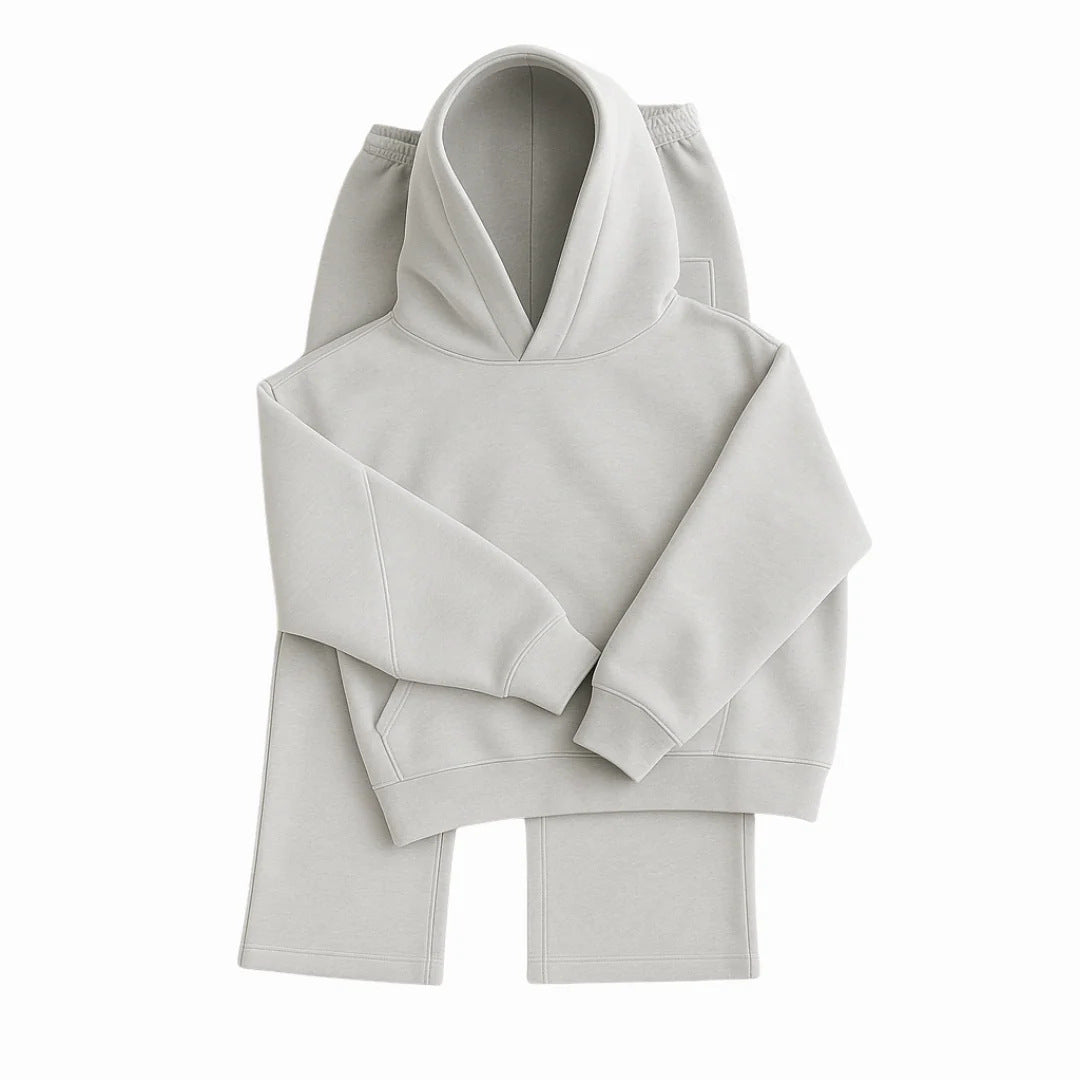 Men's Heavyweight Structured Hoodie - 3D Cut Sweatshirt with Adjustable Drawstring Hood and Ribbed Cuffs Hem