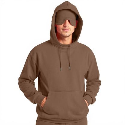 Mens Casual Sport Hoodie With An Eye Mask