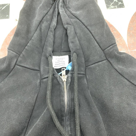 Wash Stitching Zipper Sweater Same Style Loose Hoodie