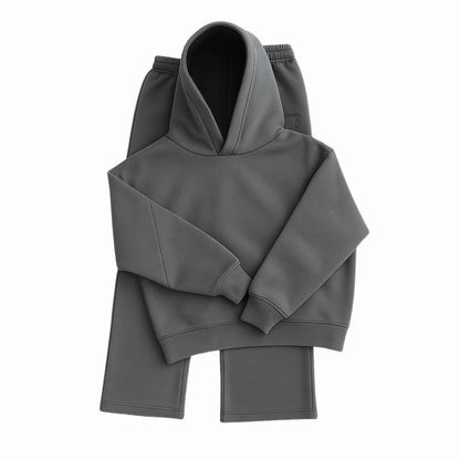 Men's Heavyweight Structured Hoodie - 3D Cut Sweatshirt with Adjustable Drawstring Hood and Ribbed Cuffs Hem