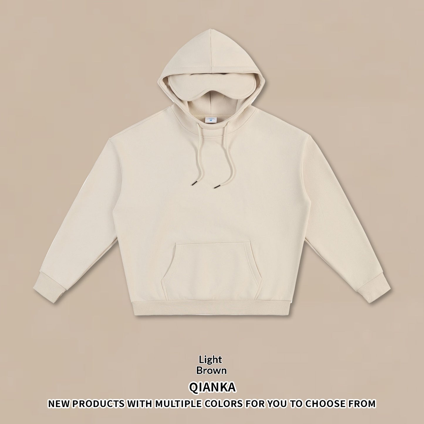 Eye-mask Hoodie 350g Fleece-lined Sweatshirt