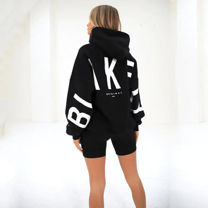 Fashionable UNISEX Printed Thickened Versatile Long-Sleeve Loose-Fit Hoodie