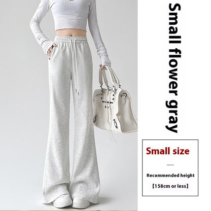Fleece-lined Slightly Flared Sports Pants Female Spring And Autumn High Waist Slimming