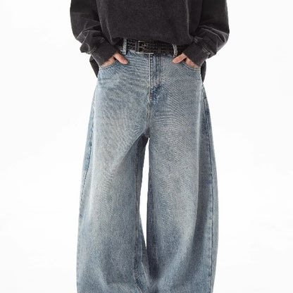 Retro Straight Jeans Loose High Waist Slimming
