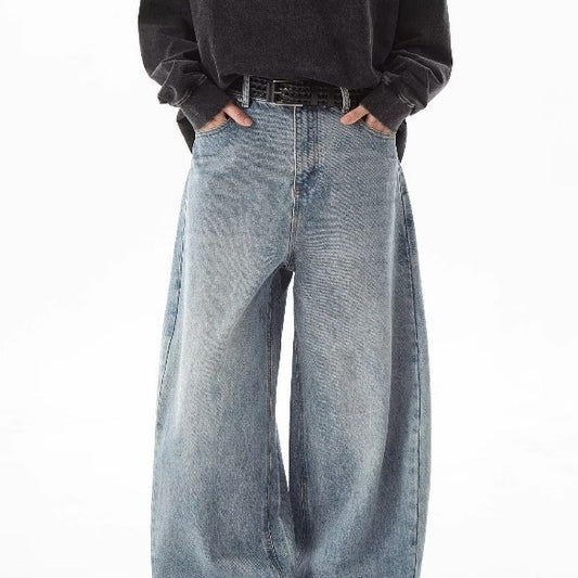 Retro Straight Jeans Loose High Waist Slimming