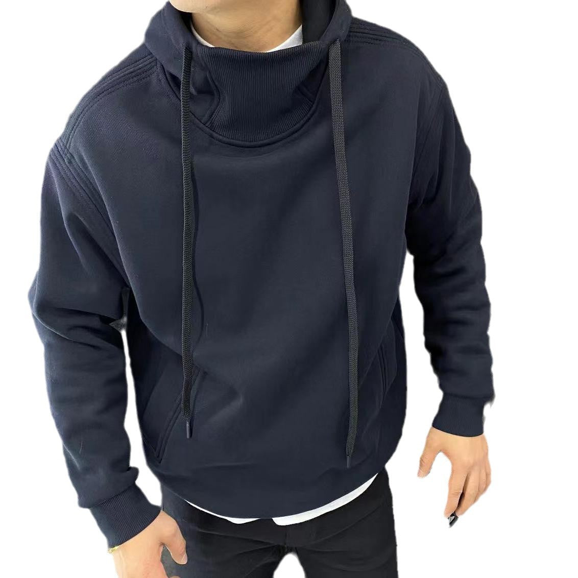 Turtleneck Hooded Sweater Men's Casual Loose Jacket Top