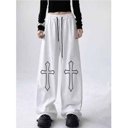 High Waist Drawstring Loose Hot Girl Style Dancing Hiphop Sports Pants Female