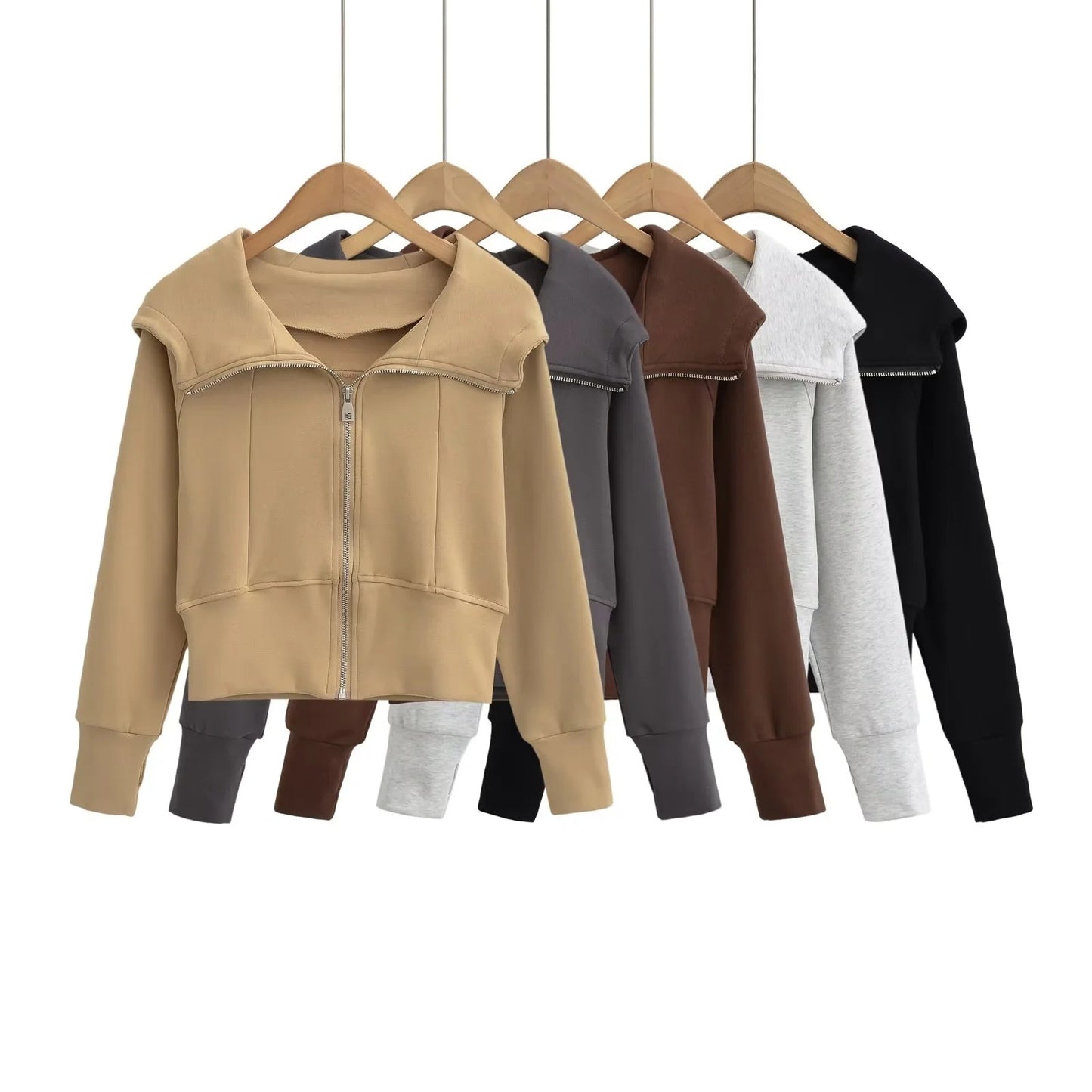 Women's American Street Sports Slim Version Hoodie Coat