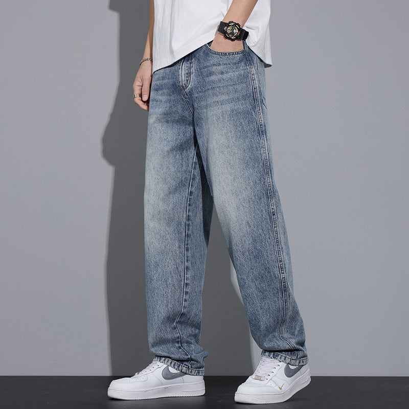 High-end Men's Loose Casual Anti-wrinkle Comfortable Straight Jeans