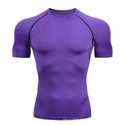 Mens Basketball & Soccer Compression Quick-Dry Top In White And Red