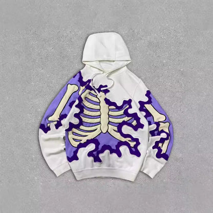 American Retro 3D Digital-Print Trendy Hoodie Sweater