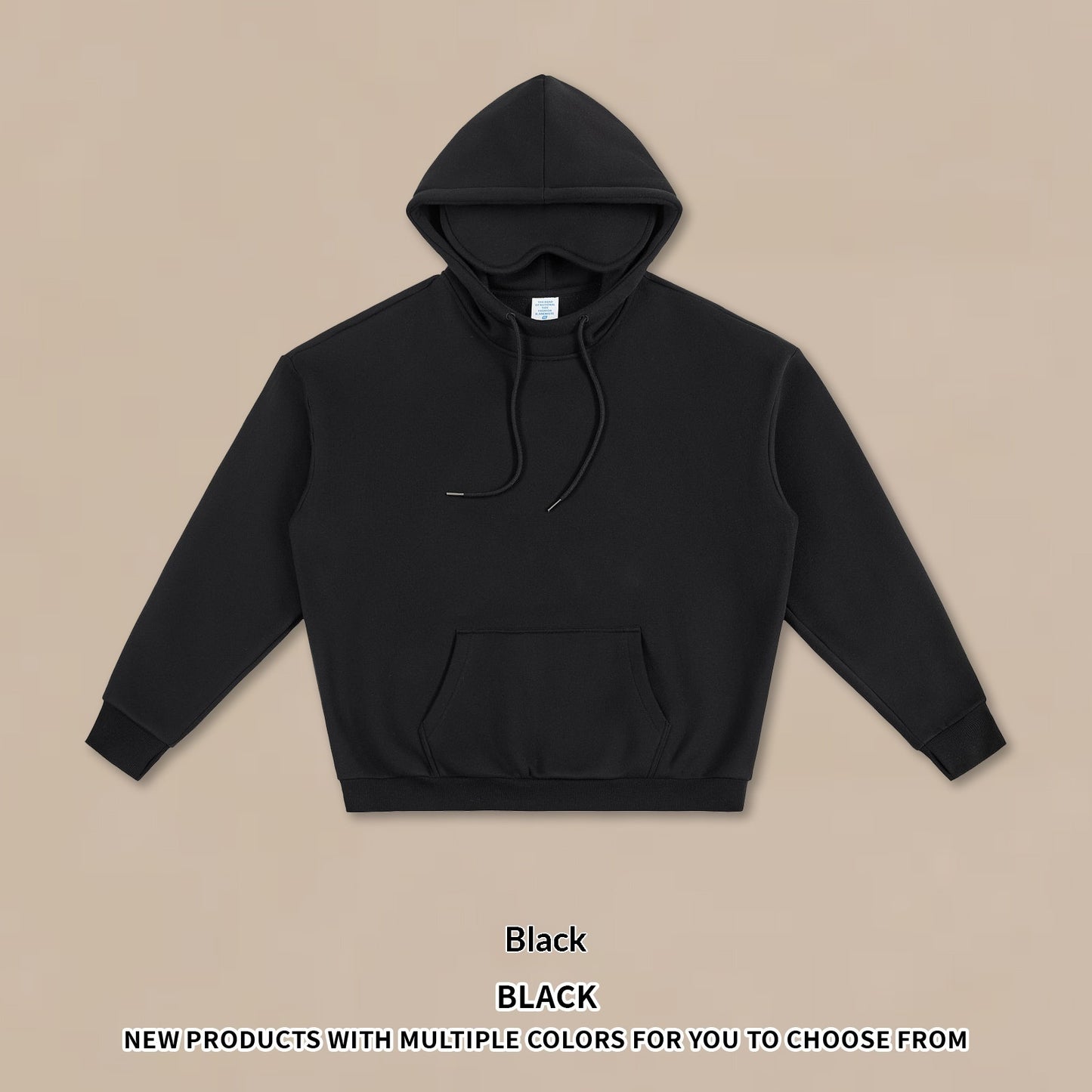 Eye-mask Hoodie 350g Fleece-lined Sweatshirt