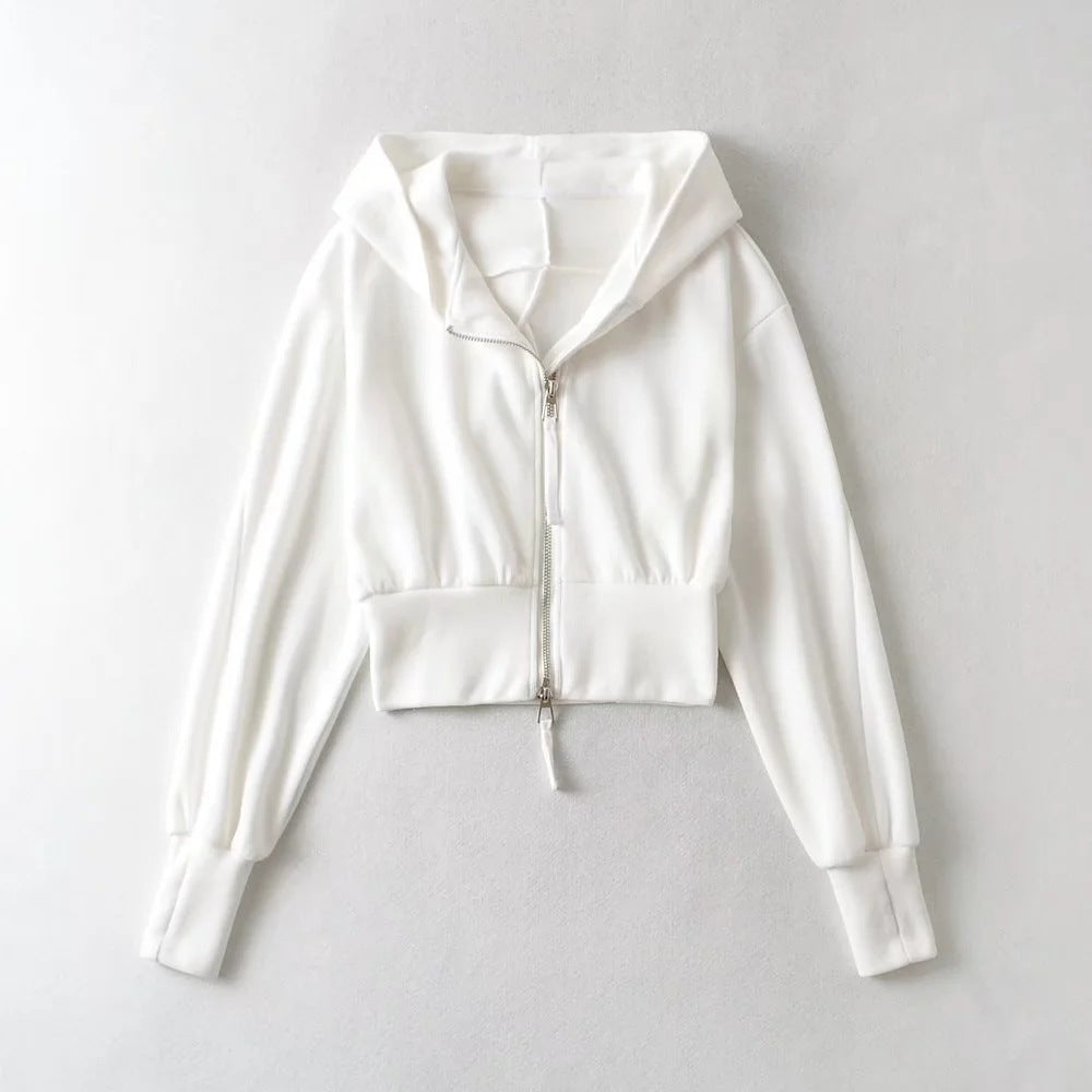 European And American Street Sports Fashion Casual Double Zip Patchwork Hoodie