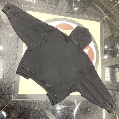 Wash Stitching Zipper Sweater Same Style Loose Hoodie