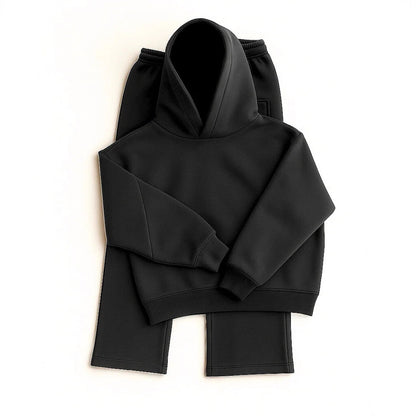 Men's Heavyweight Structured Hoodie - 3D Cut Sweatshirt with Adjustable Drawstring Hood and Ribbed Cuffs Hem