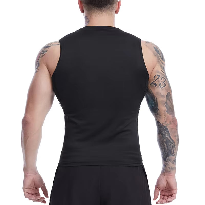 Spider Print Tank Tops for Men Athletic Quick Dry Sleeveless Compression Shirt Gym Workout Running Vest Baselayers Undershirts