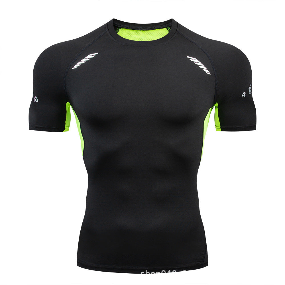 Mens Basketball & Soccer Compression Quick-Dry Top In White And Red