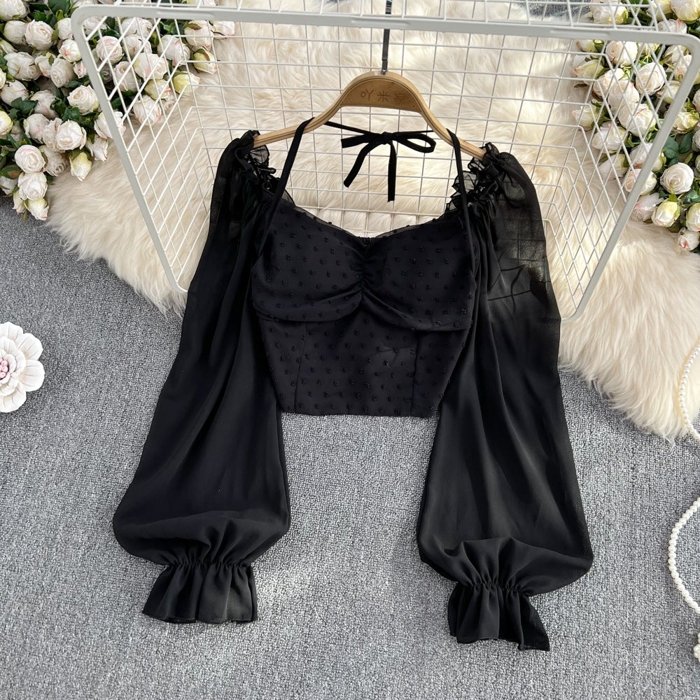 Retro Women's Western Style Slim-fit Crop-top