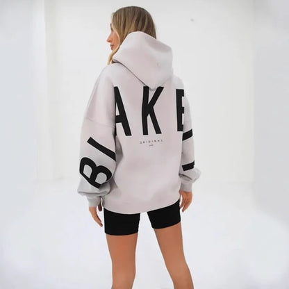 Fashionable UNISEX Printed Thickened Versatile Long-Sleeve Loose-Fit Hoodie