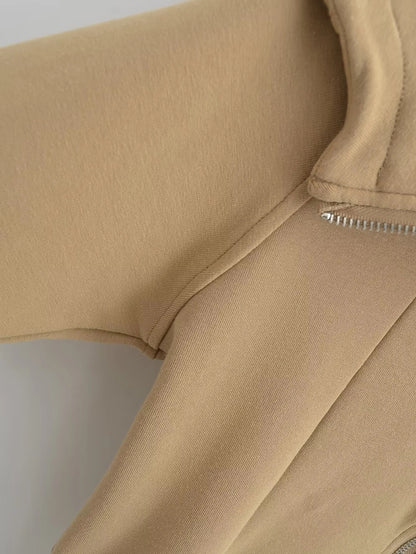 Women's American Street Sports Slim Version Hoodie Coat