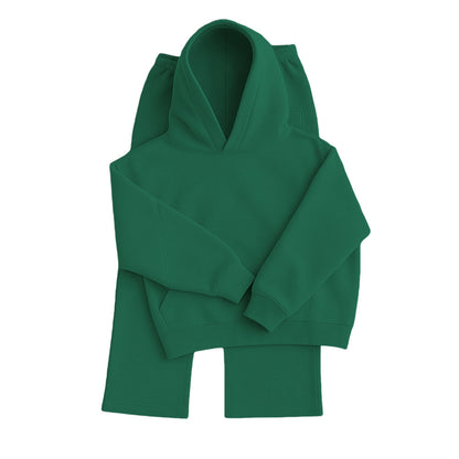 Men's Heavyweight Structured Hoodie - 3D Cut Sweatshirt with Adjustable Drawstring Hood and Ribbed Cuffs Hem