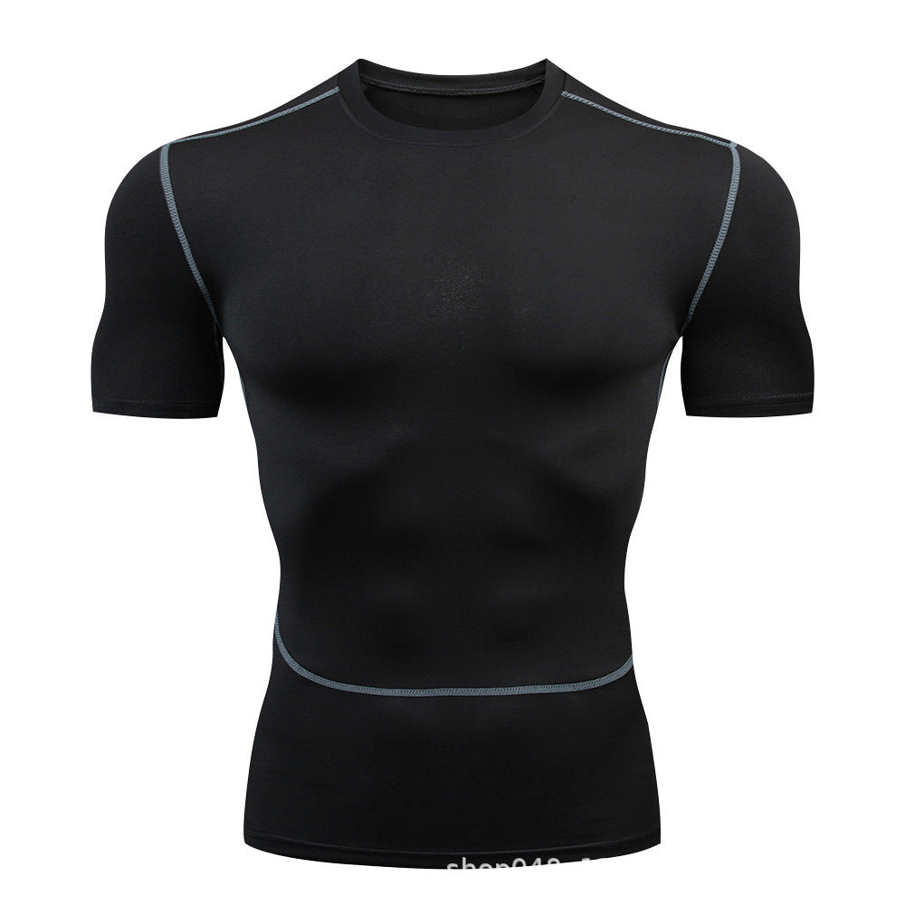 Mens Basketball & Soccer Compression Quick-Dry Top In White And Red